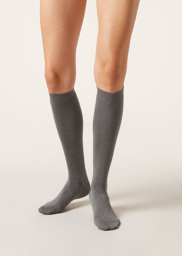 Long ribbed cotton socks