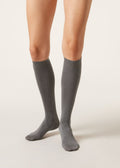 Long ribbed cotton socks