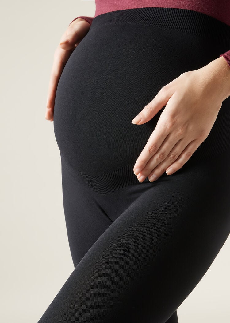 Opaque maternity footless tights