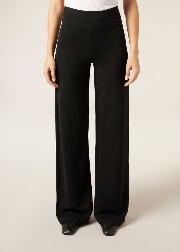 Milano knit palazzo pants
