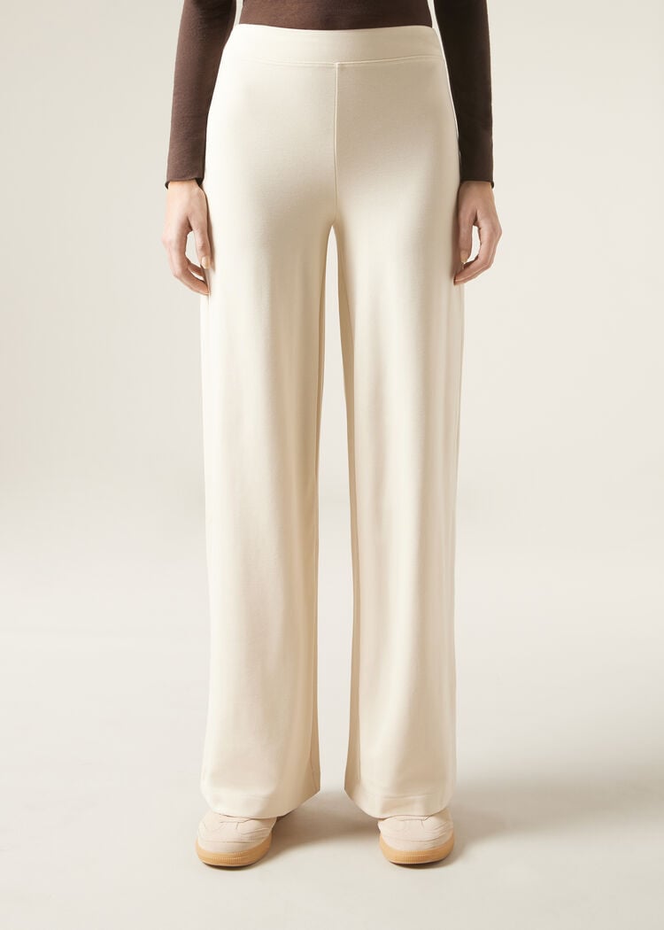 Milano knit palazzo pants
