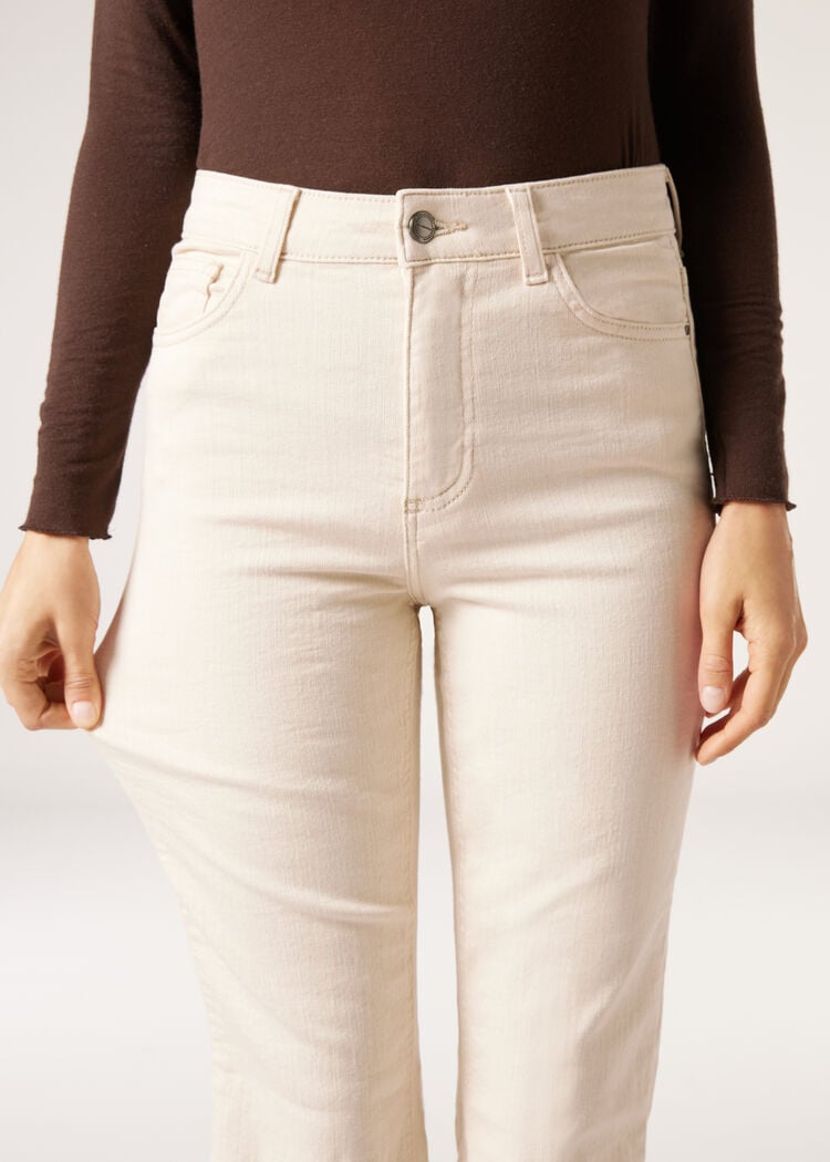 Flared stretch jeans