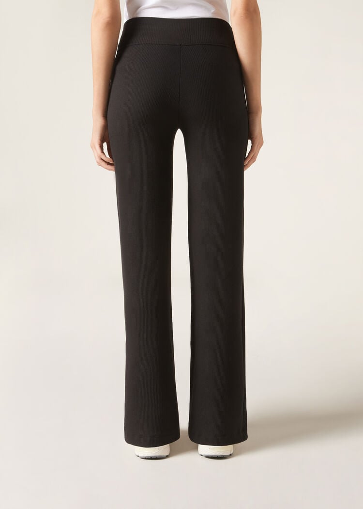 Cashmere blend palazzo pants