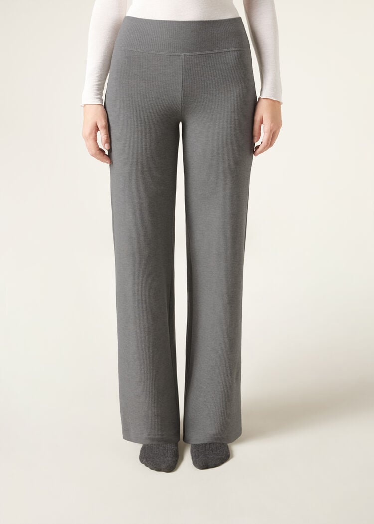 Cashmere blend palazzo pants