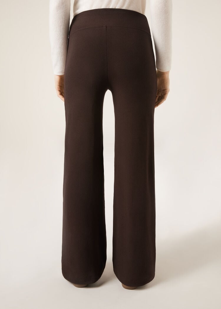Cashmere blend palazzo pants