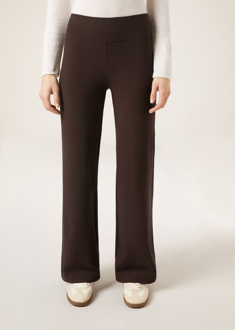Cashmere blend palazzo pants