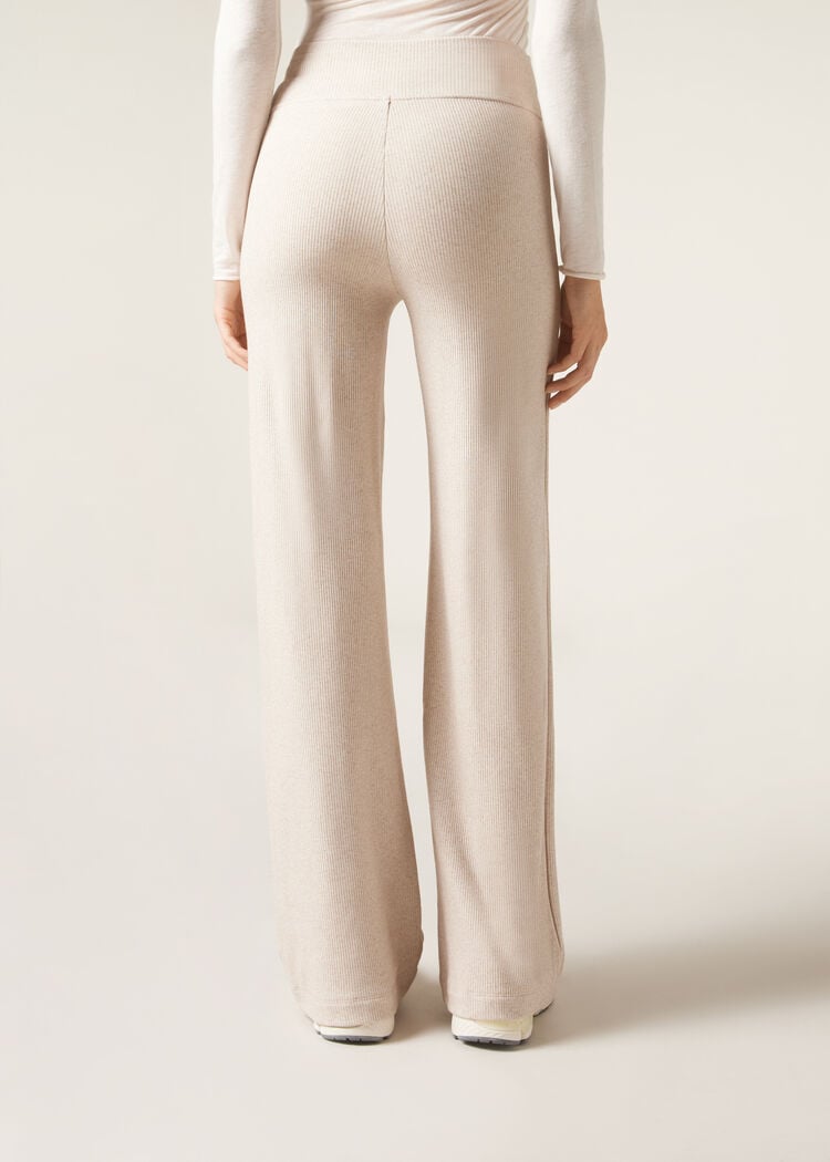 Cashmere blend palazzo pants