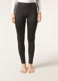 Plush thermal leggings