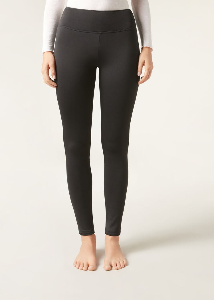 Plush thermal leggings