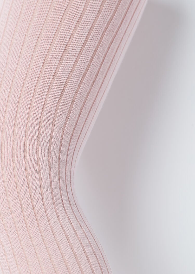 Girls’ ribbed cotton tights
