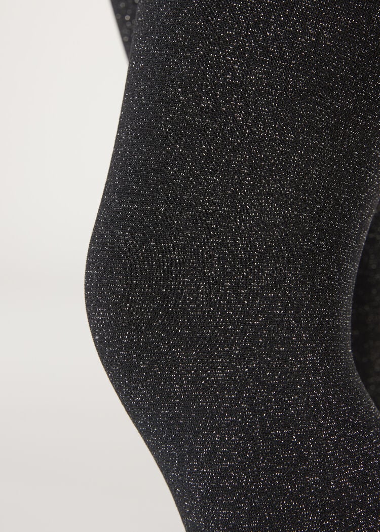 Girls thermal tights with glitter