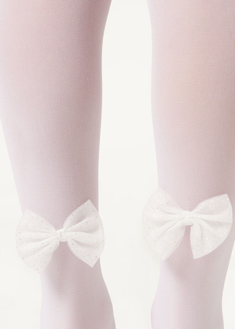 Girls’ tights with bow