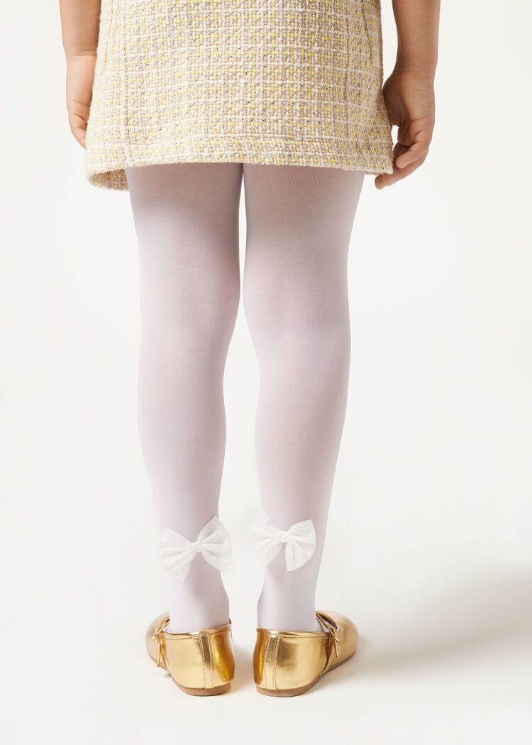 Girls’ tights with bow