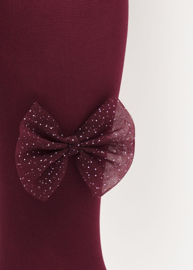 Girls’ tights with bow