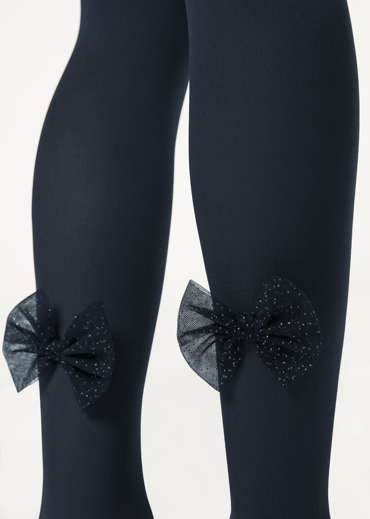 Girls’ tights with bow