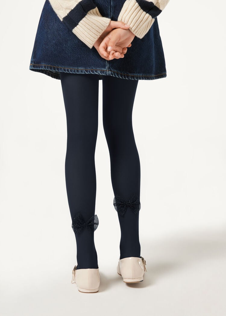 Girls’ tights with bow
