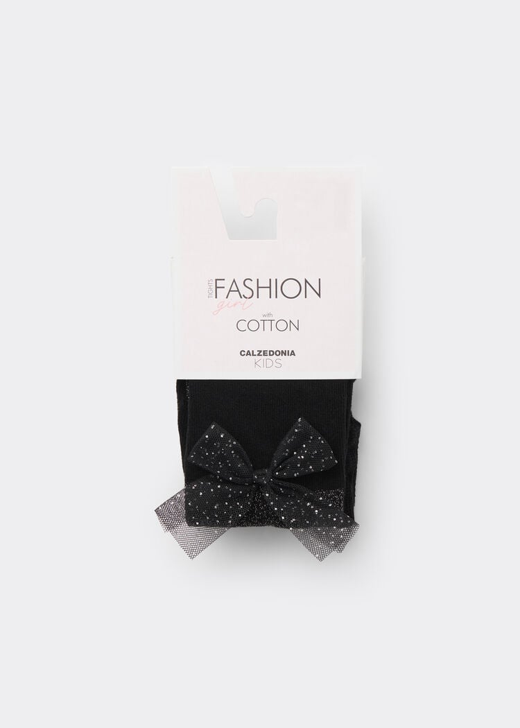 Girls’ cotton longuette tights