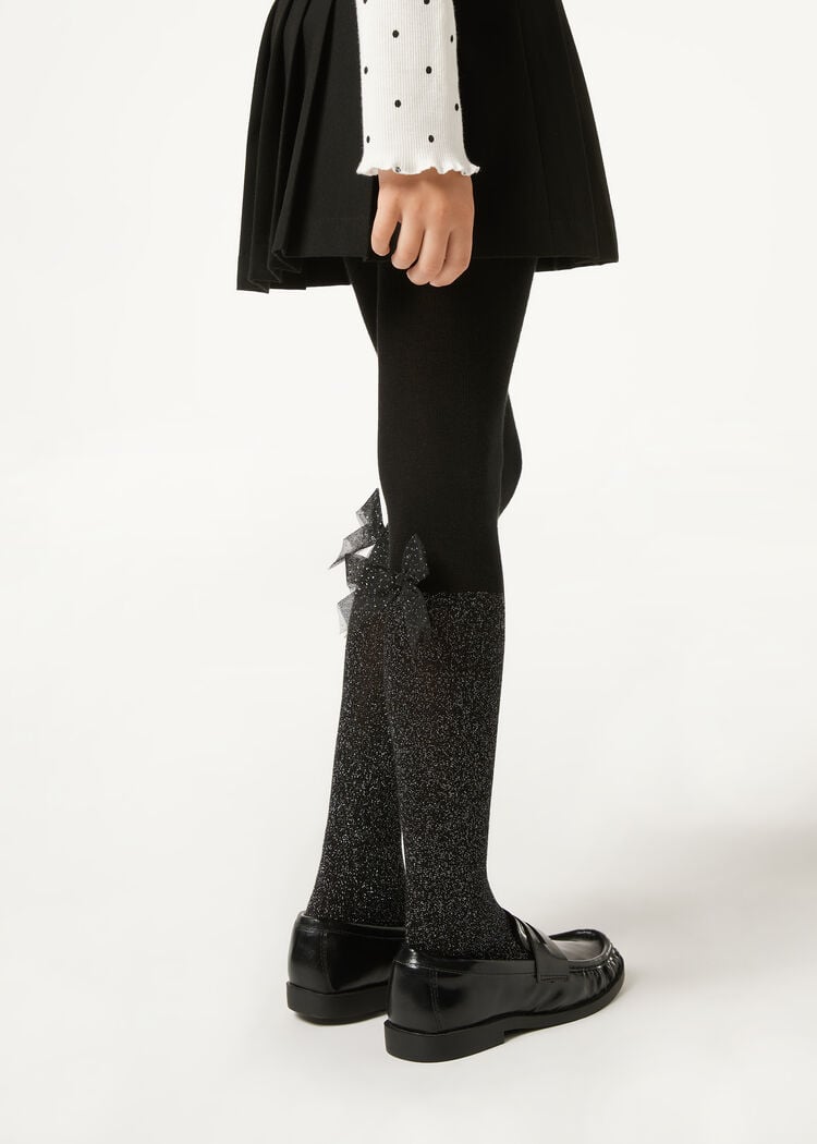 Girls’ cotton longuette tights