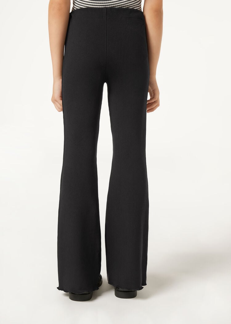 Girls’ flared thermal leggings