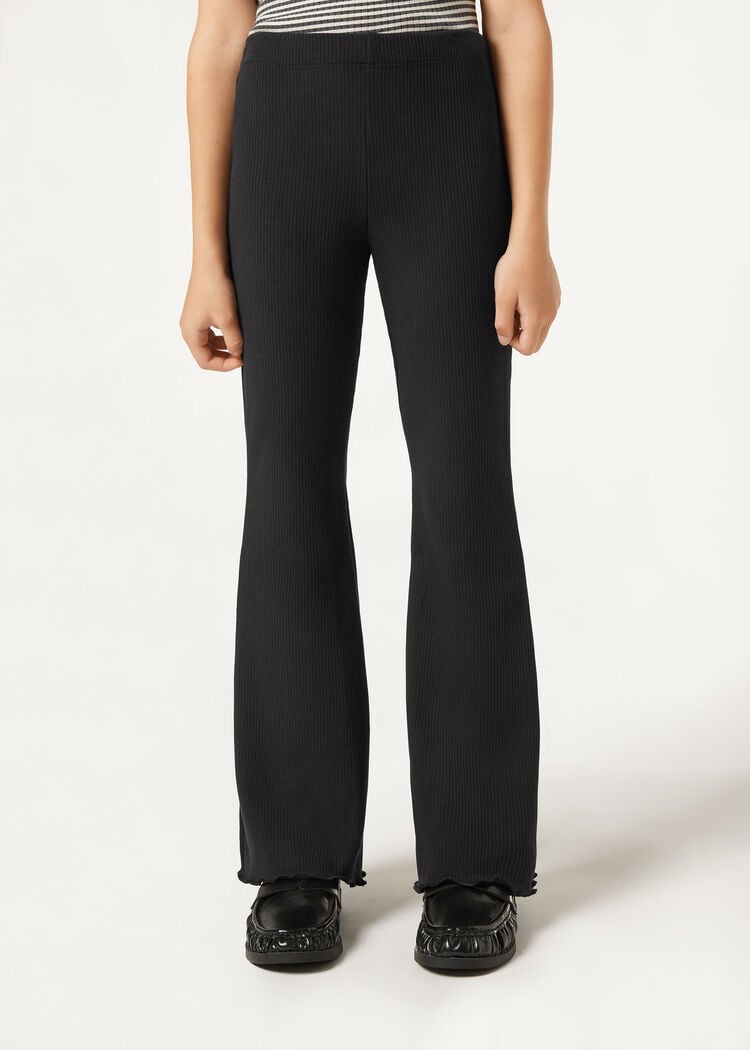 Girls’ flared thermal leggings