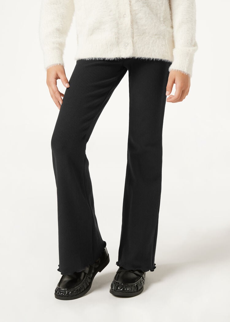 Girls’ flared thermal leggings