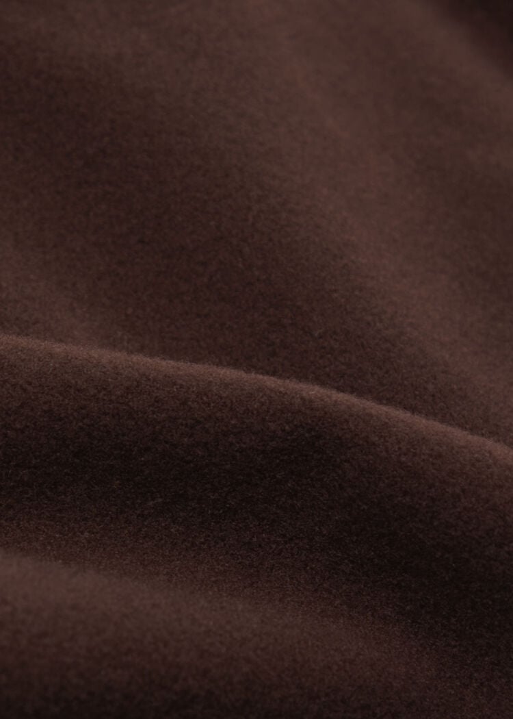 Thermal flared pants with coated effect