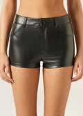 Coated effect hot pants