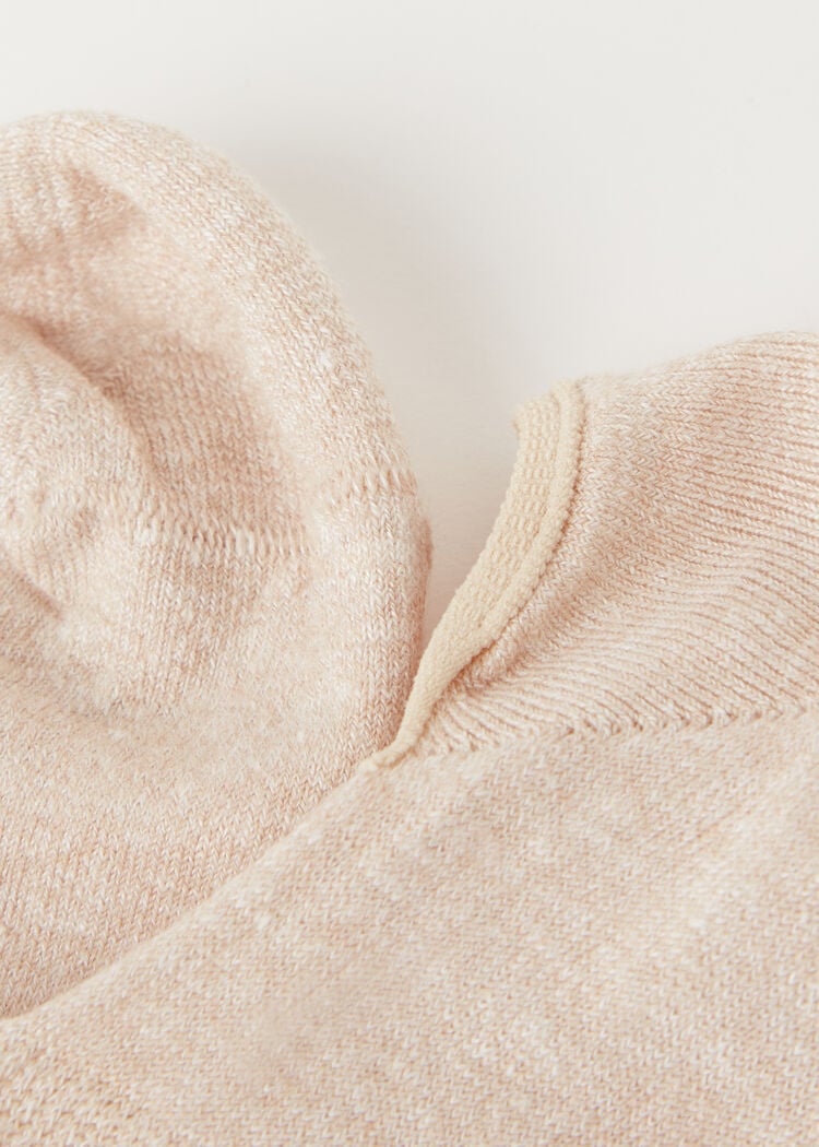 Unisex cotton and linen invisible socks