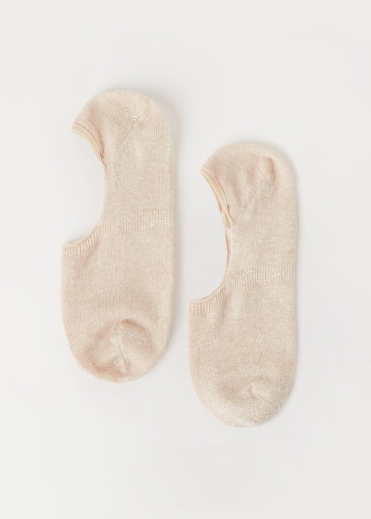 Unisex cotton and linen invisible socks