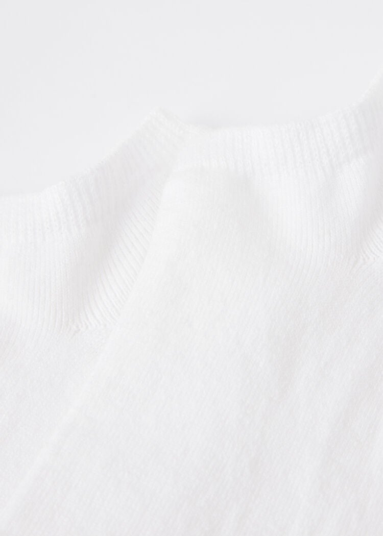 Unisex cotton and linen no-show socks