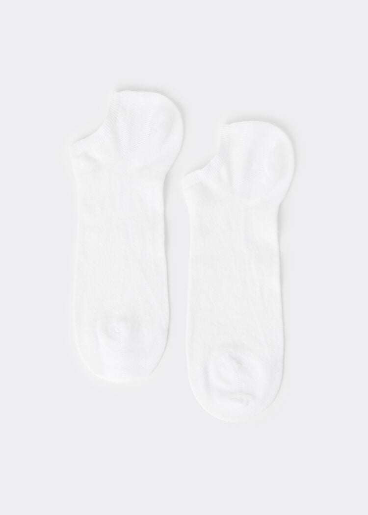 Unisex cotton and linen no-show socks
