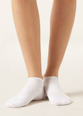 Unisex cotton and linen no-show socks