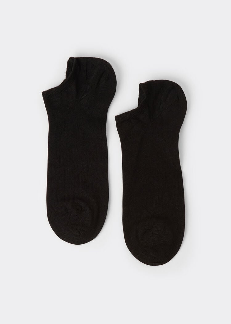 Unisex cotton and linen no-show socks
