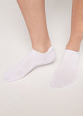 Unisex cotton no-show socks with back tongue