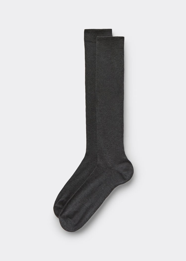 Men’s stretch cotton long dress socks