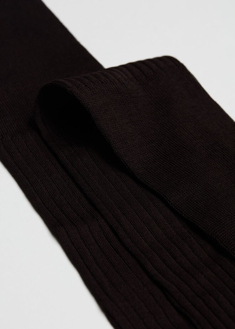 Men’s lisle thread ribbed long socks