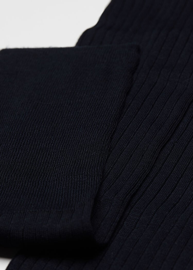 Men’s lisle thread ribbed long socks