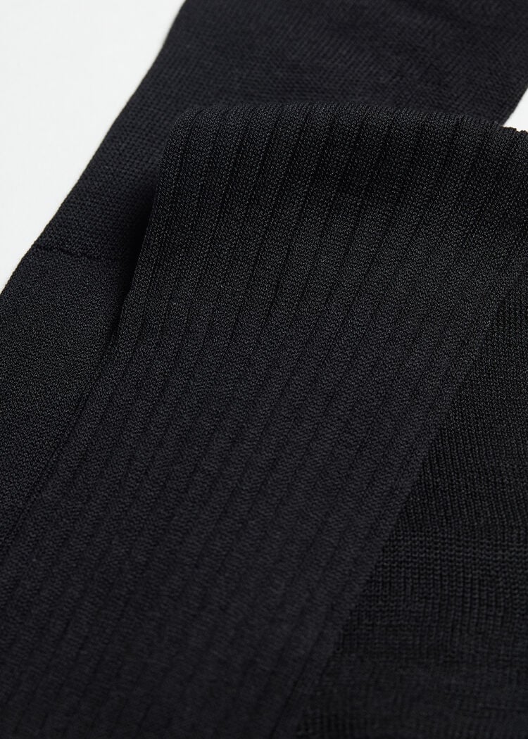 Men’s lisle thread ribbed long socks