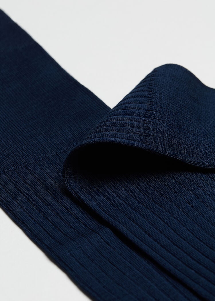 Men’s lisle thread ribbed long socks